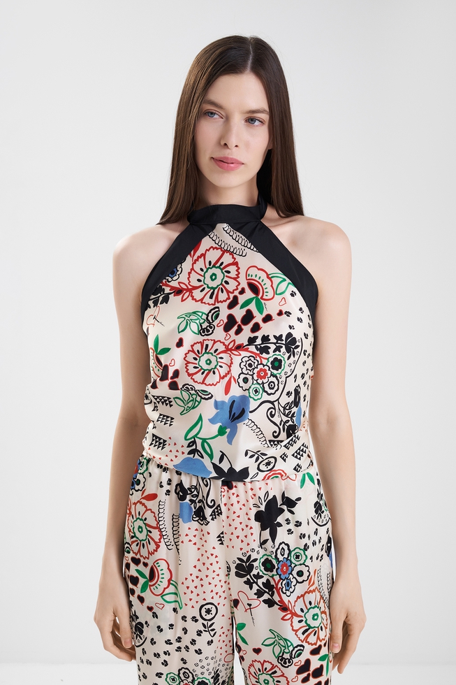 Женский шелковый топ 1