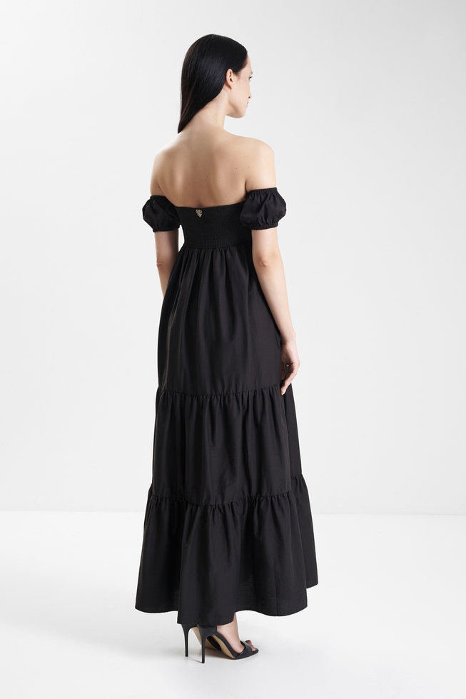 Чёрное длинное платье  2