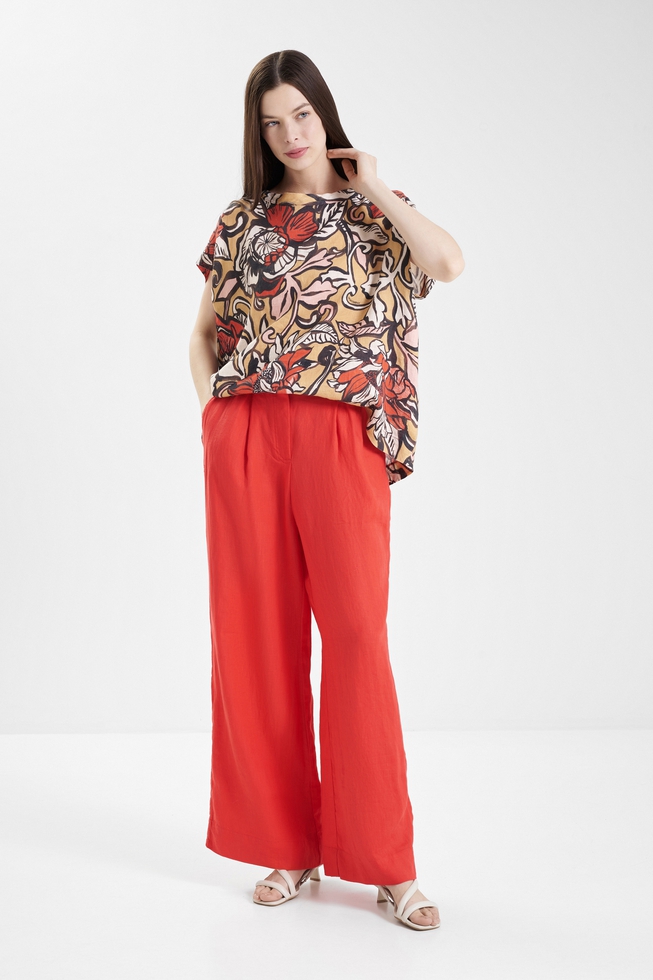 Женские льняные широкие брюки 3