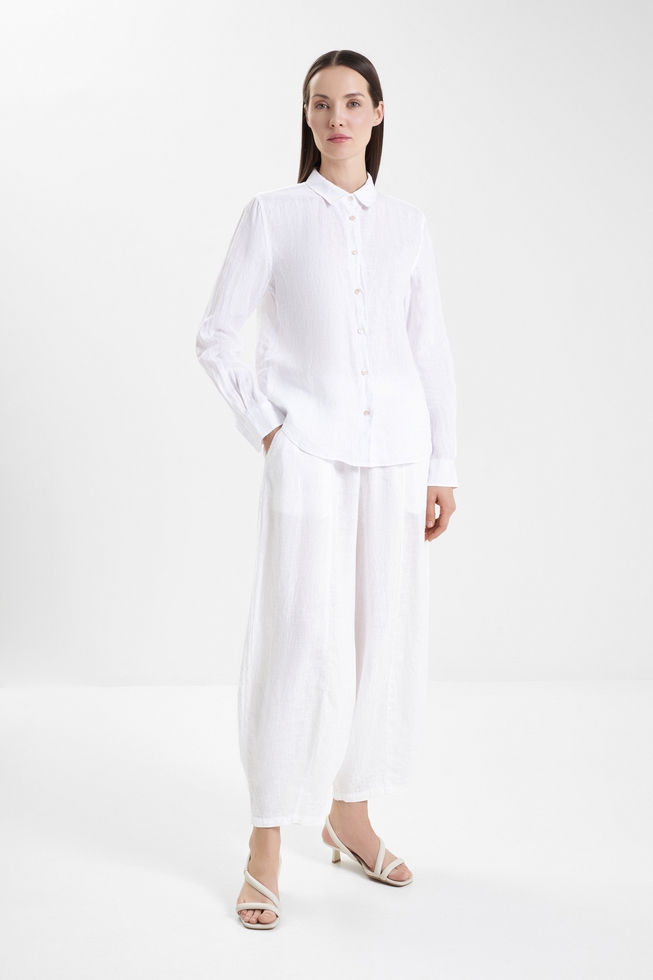 Белая блузка с длинным рукавом 3