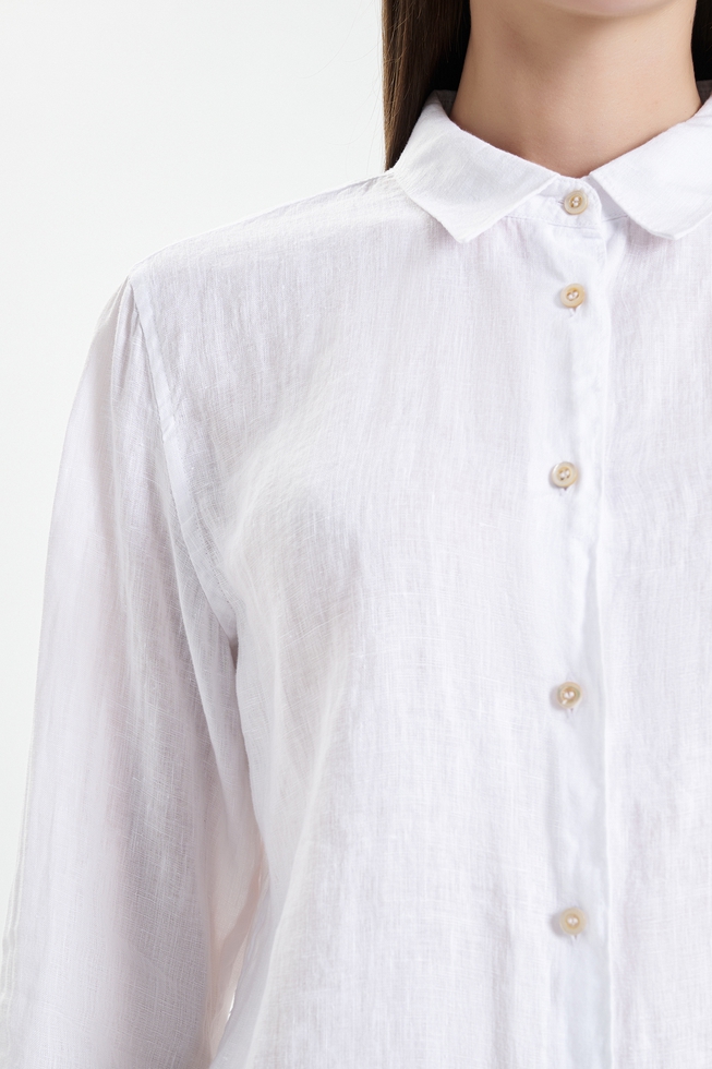 Белая блузка с длинным рукавом 4