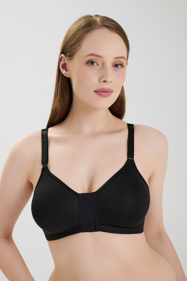  Черный бюстгальтер с мягкими чашками  1