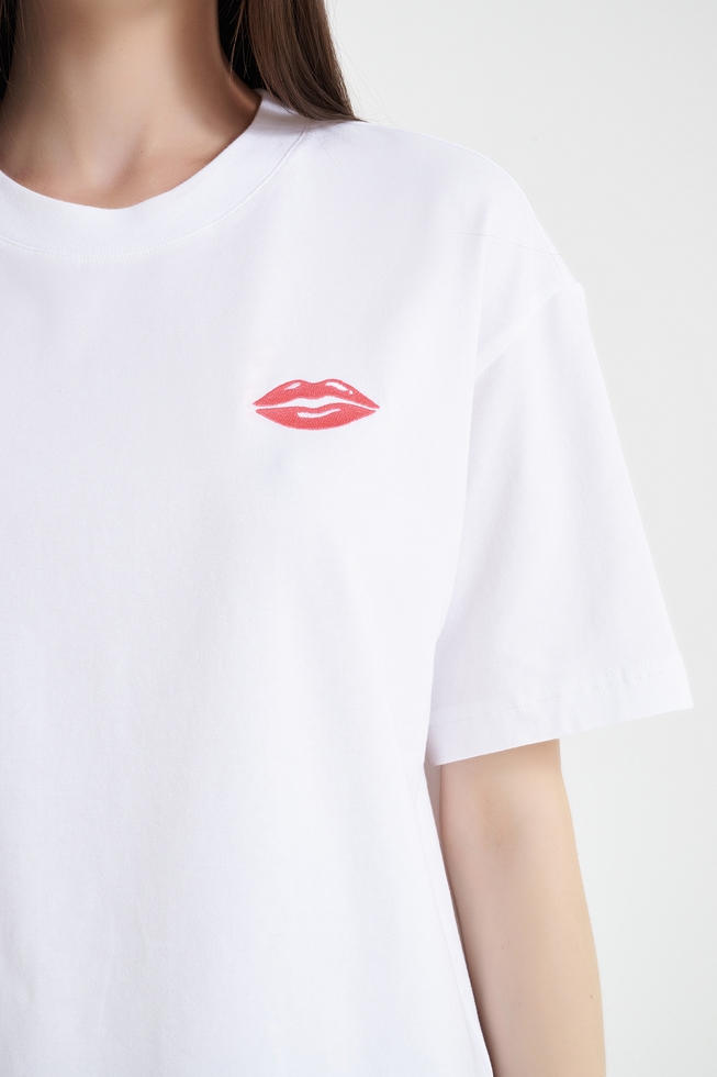  Женская белая домашняя футболка  4