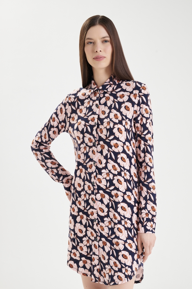 Домашнее платье-рубашка 3