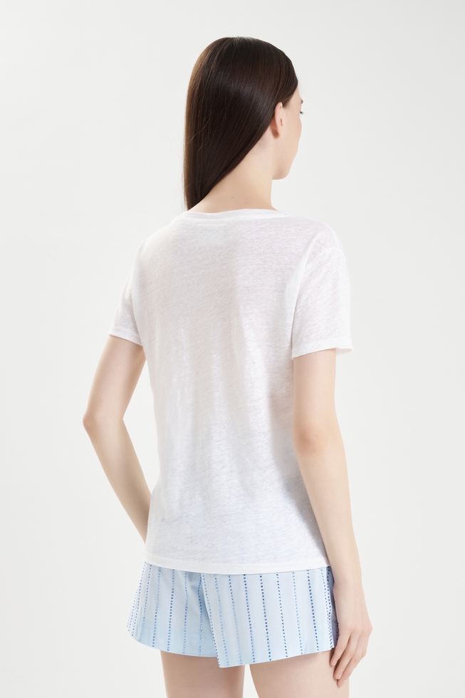 Женская льняная футболка 2