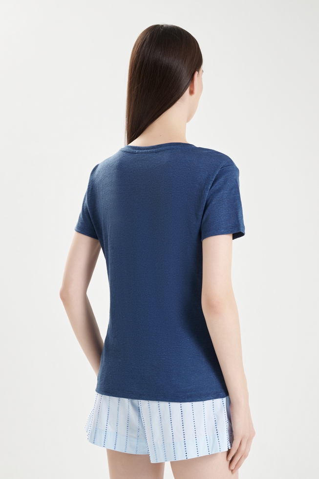 Женская льняная футболка 2