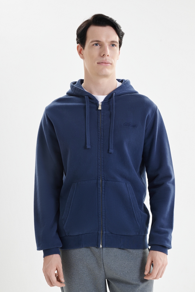 Мужская синяя толстовка  1