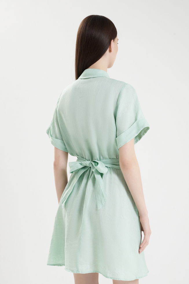 Короткое льняное платье 3