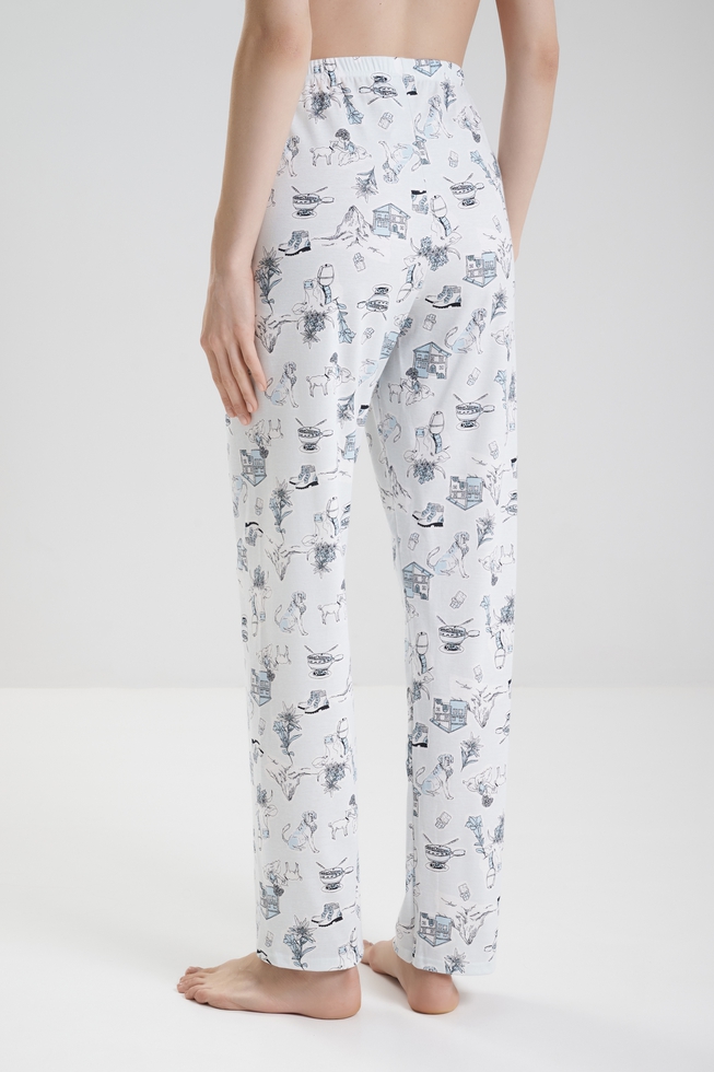  Женская пижама с брюками из хлопка  4