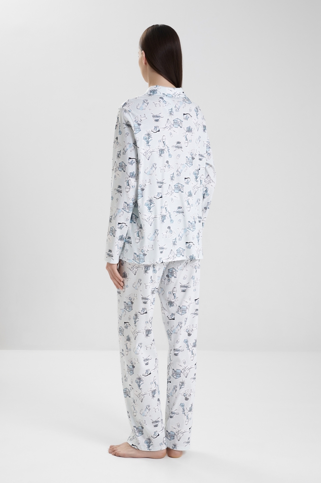  Женская пижама с брюками из хлопка  2