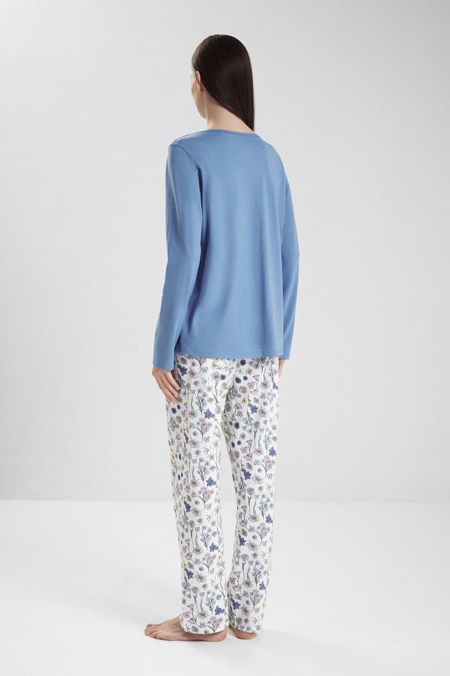  Женская пижама с брюками из хлопка  2