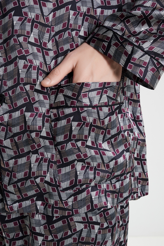 Мужская шелковая пижама с брюками 5