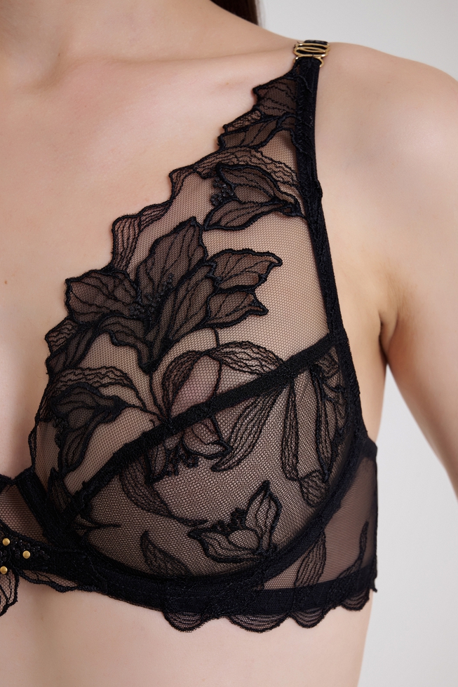 Черный бюстгальтер с мягкими чашками 4