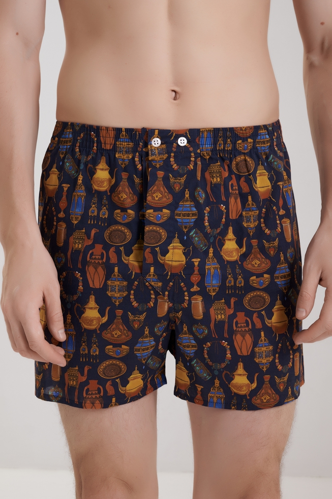  Мужские хлопковые трусы-шорты  1