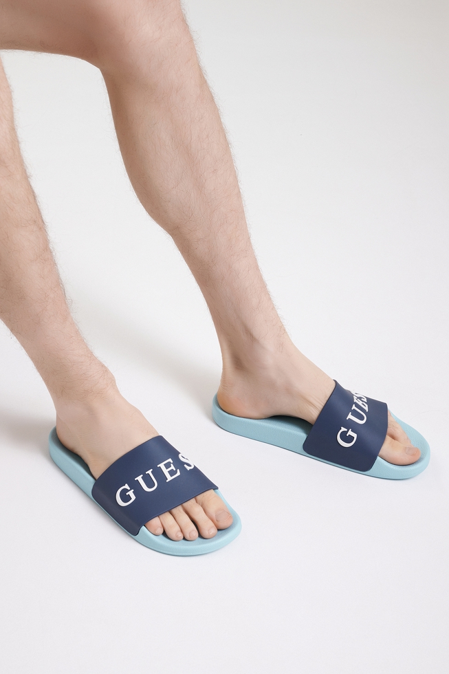 Мужские голубые шлёпанцы 1