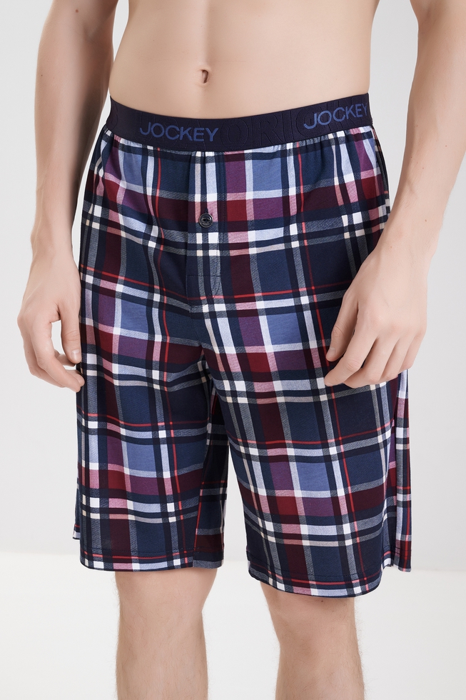 Мужские домашние шорты в клетку 1