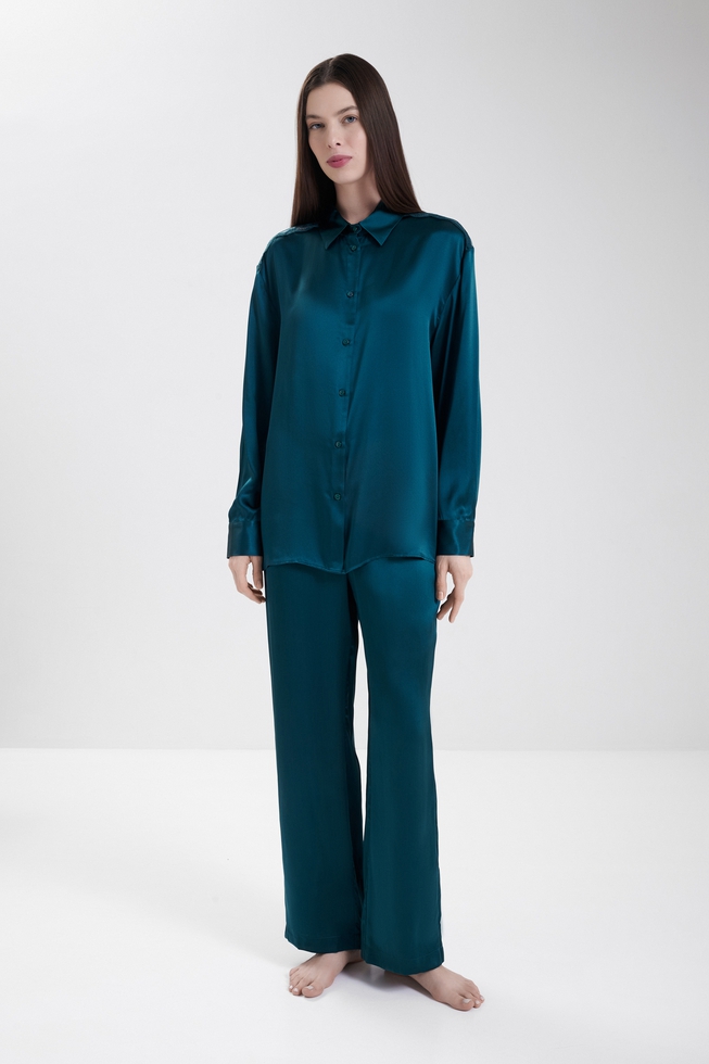  Пижамная блузка из шелка  3