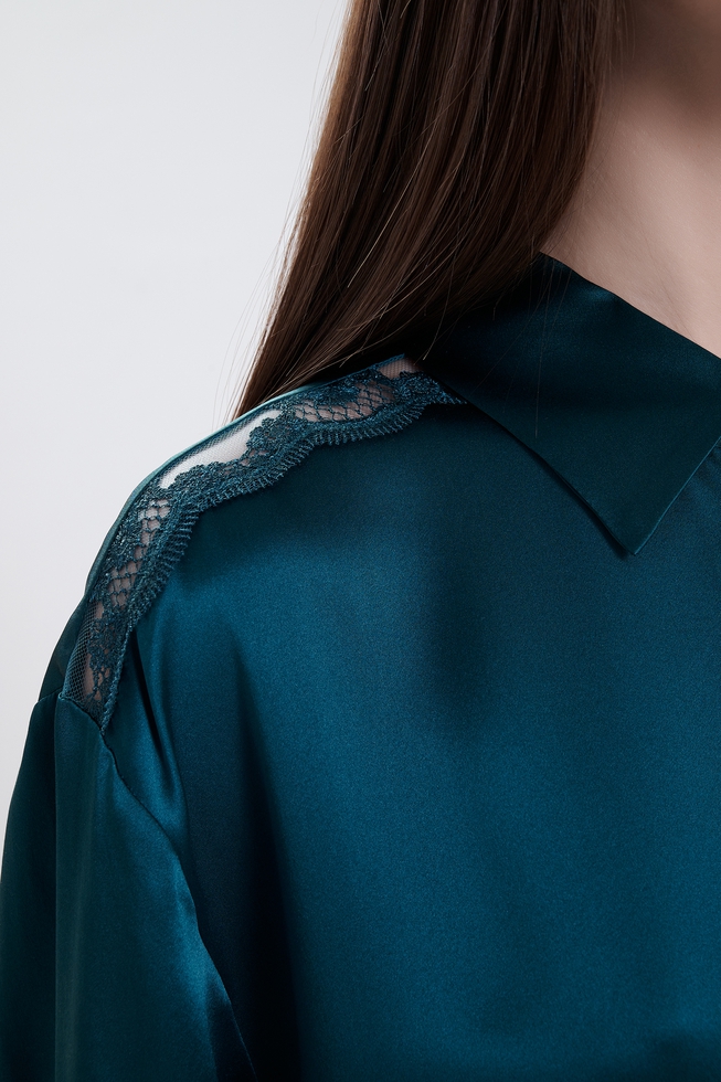  Пижамная блузка из шелка  4