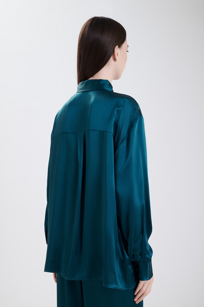  Пижамная блузка из шелка  2