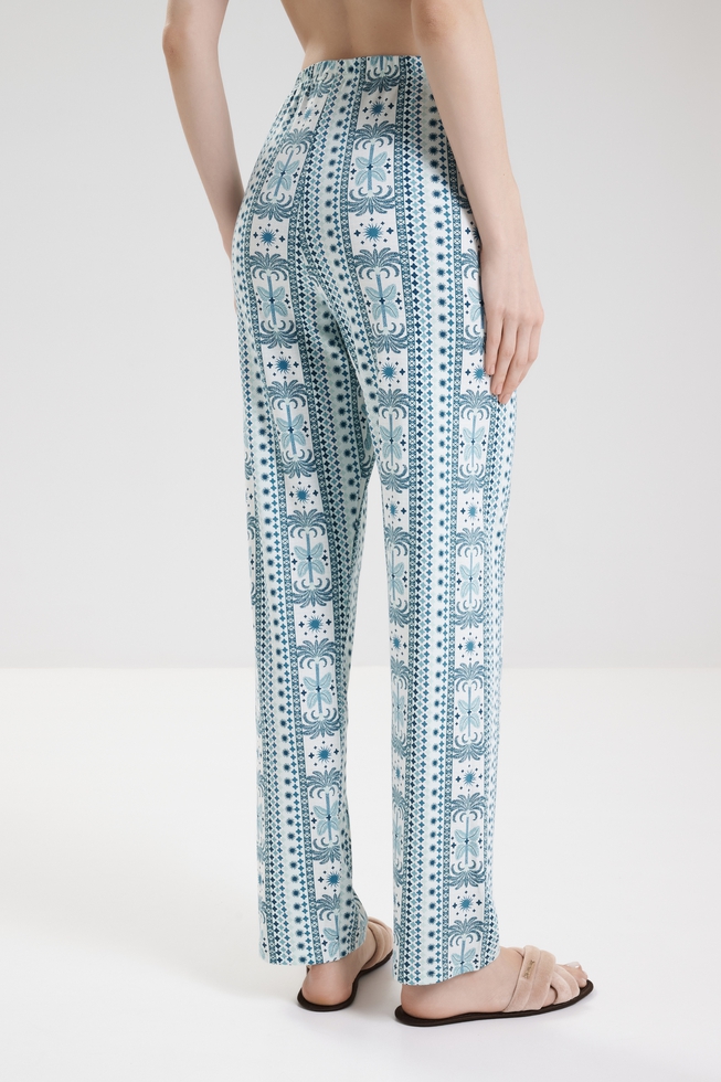  Женская хлопковая пижама с брюками  7