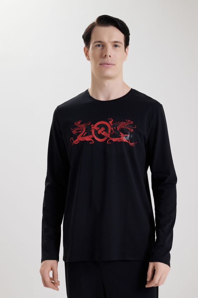  Мужская хлопковая пижама с брюками  3