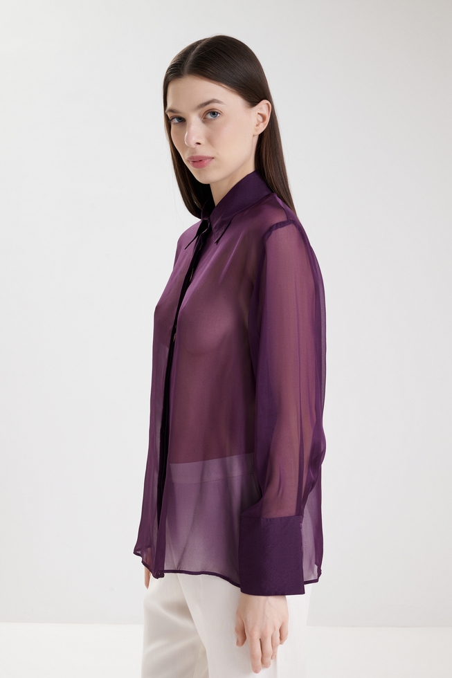  Женский шелковый домашний топ-блузка  2