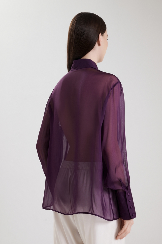  Женский шелковый домашний топ-блузка  3