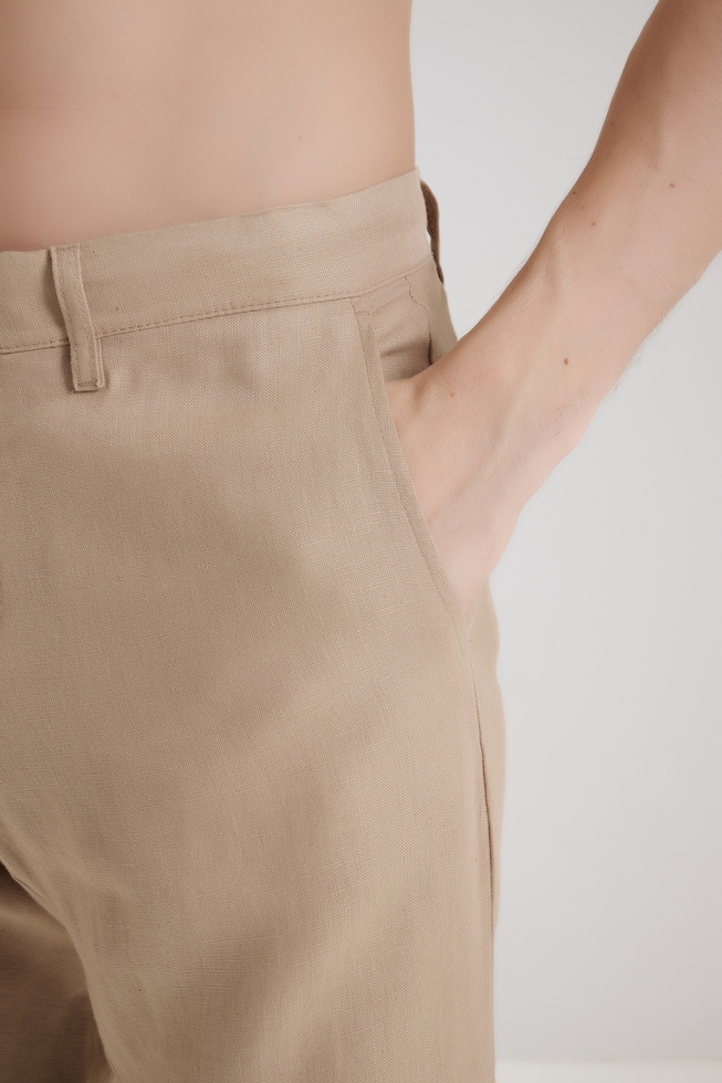 Летние мужские брюки из льна  4