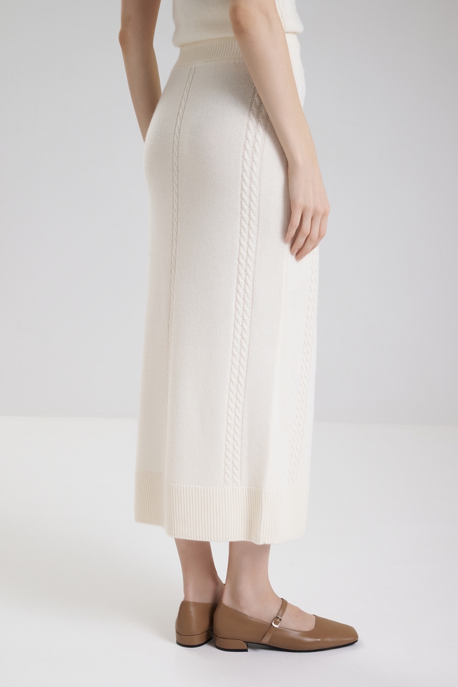  Длинная юбка-карандаш с шерстью и кашемиром  2