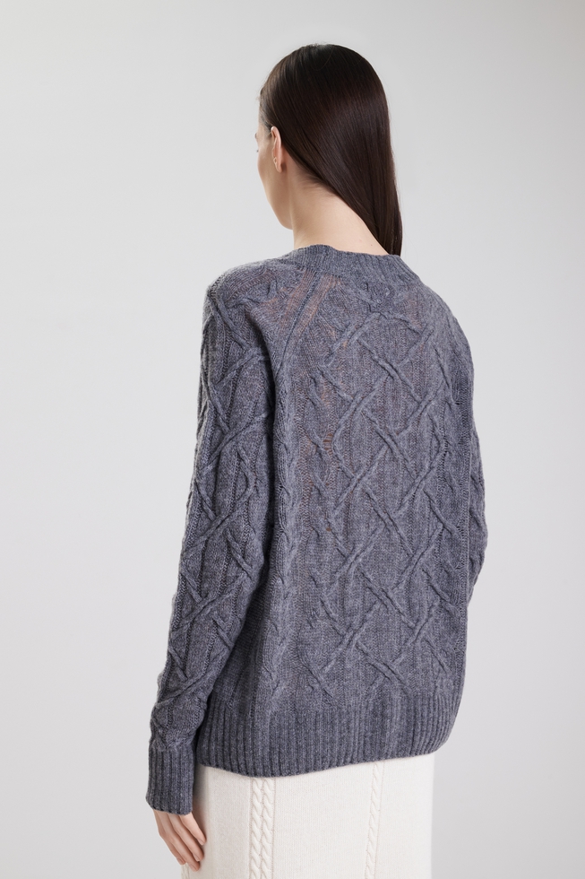  Женский кардиган с шерстью и кашемиром  2