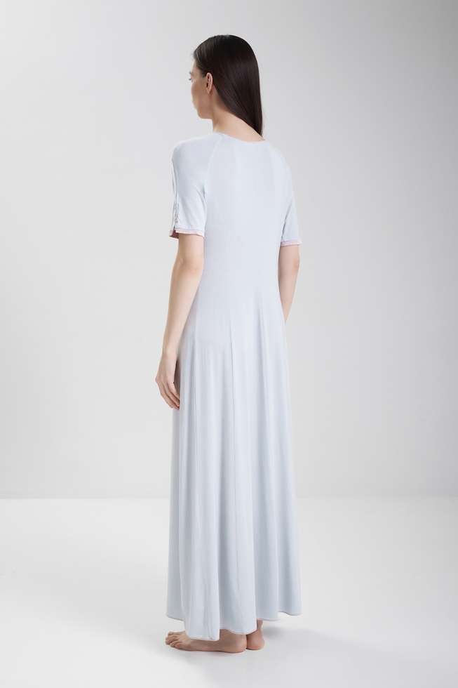  Длинная сорочка с кружевом  2