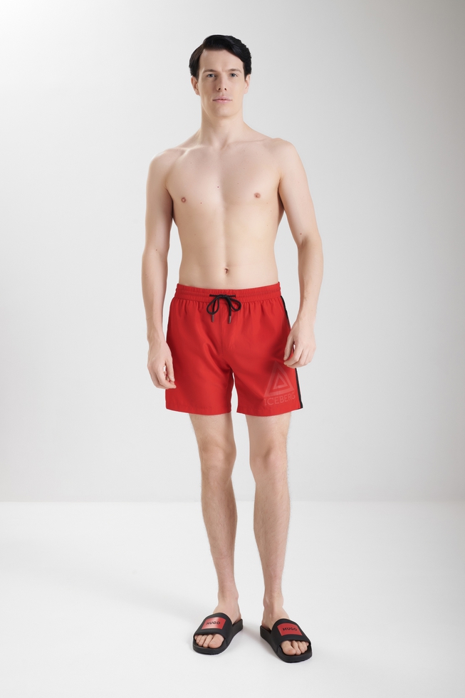  Мужские красные плавки-шорты  3