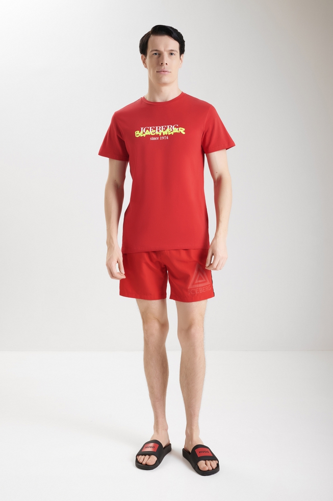 Красная хлопковая футболка 3