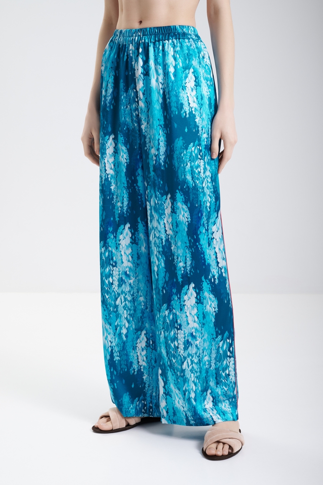  Женский шелковый халат с брюками  6