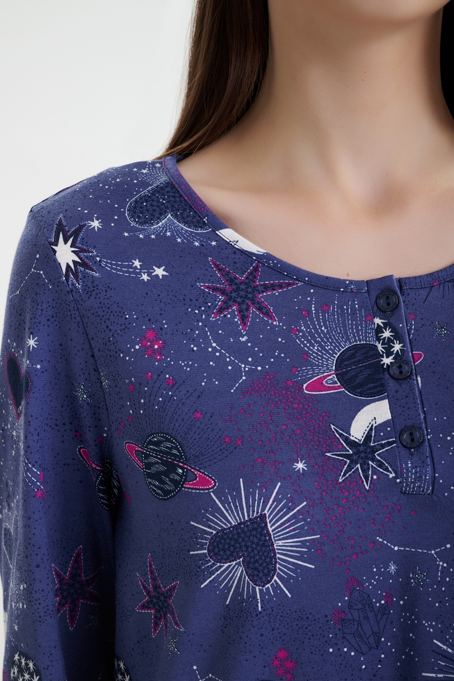 Женская хлопковая сорочка миди 4