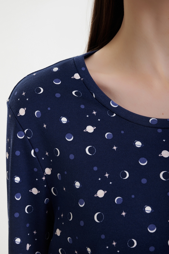 Женская сорочка из хлопка с принтом  4