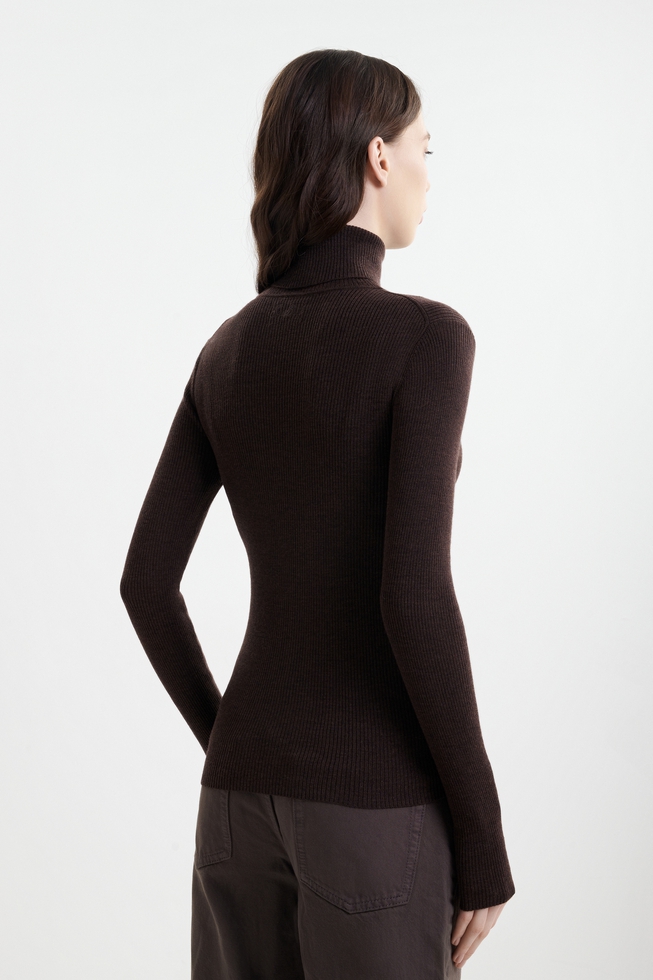 Женский джемпер с высоким горлом из шерсти мериноса  3