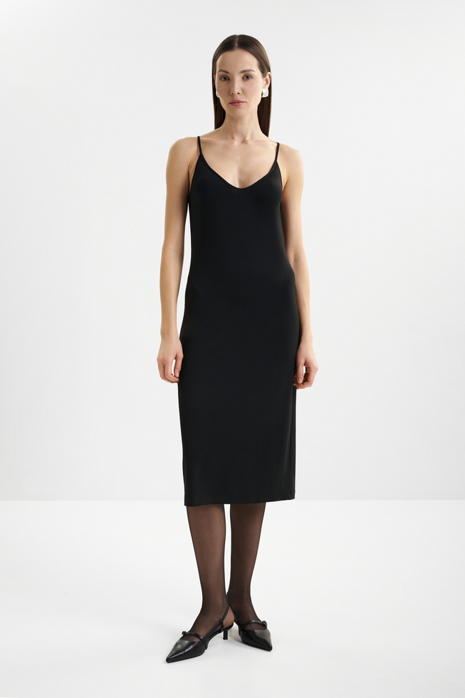 Платье миди на бретелях  1