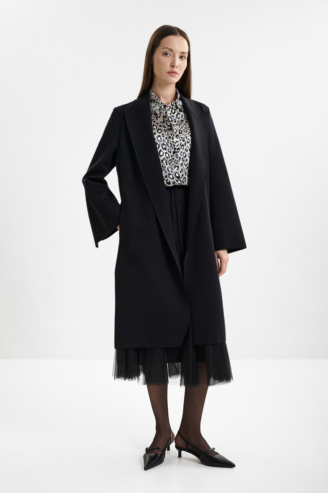 Женский плащ с поясом  2