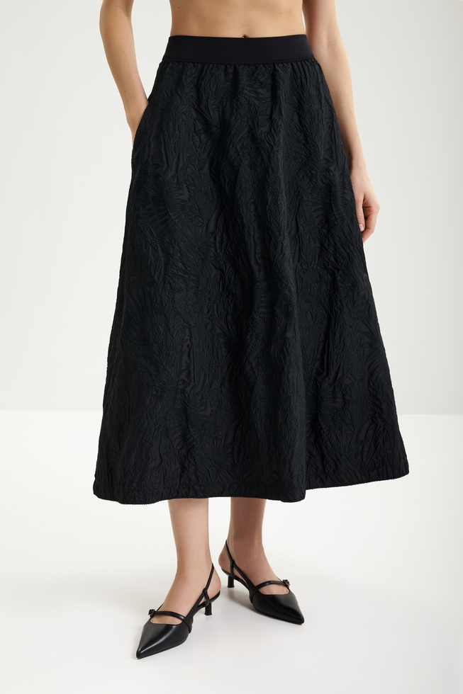 Длинная юбка с фактурным рисунком  1