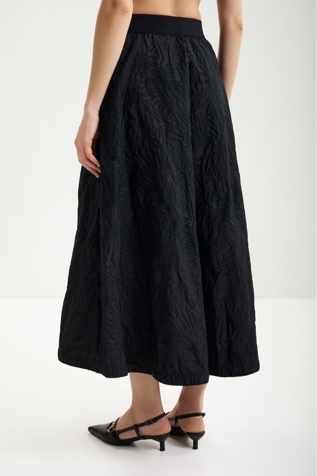 Длинная юбка с фактурным рисунком  2