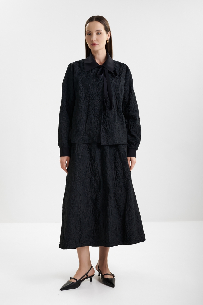 Женский жакет с фактурным рисунком  3