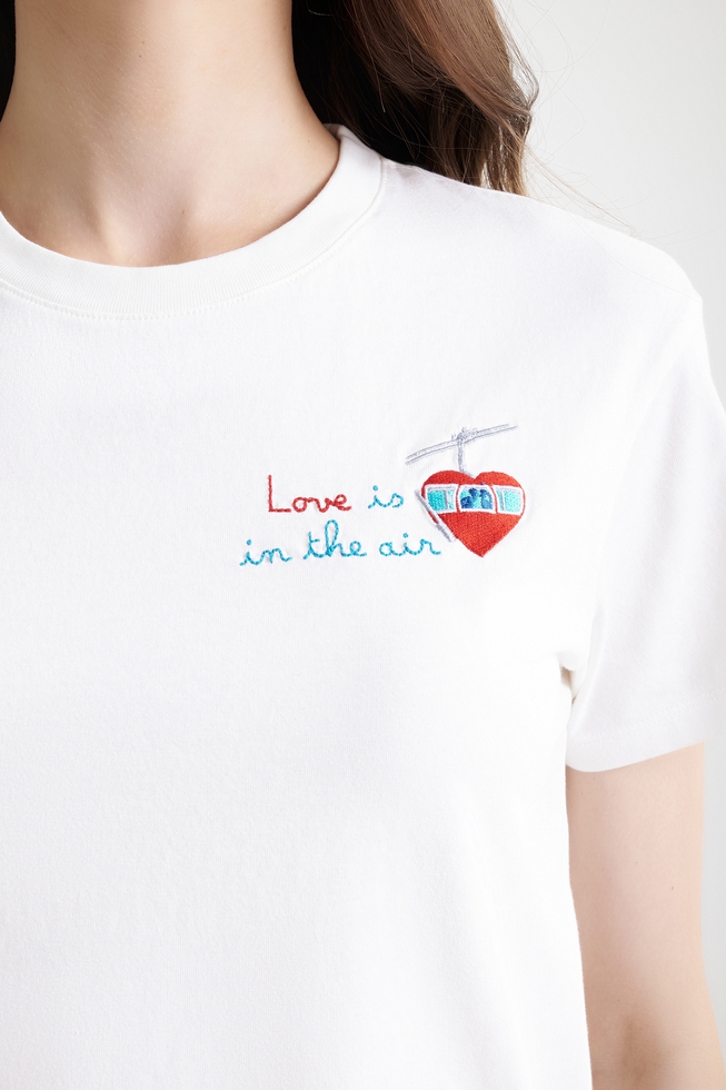 Женская хлопковая футболка с принтом  4