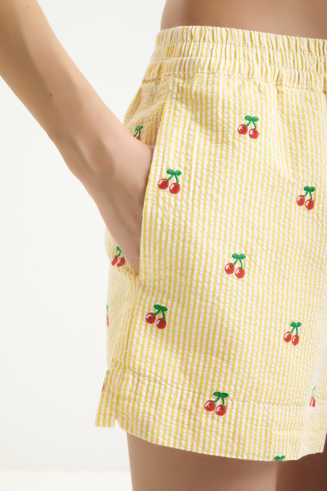 Женские хлопковые шорты с принтом  4