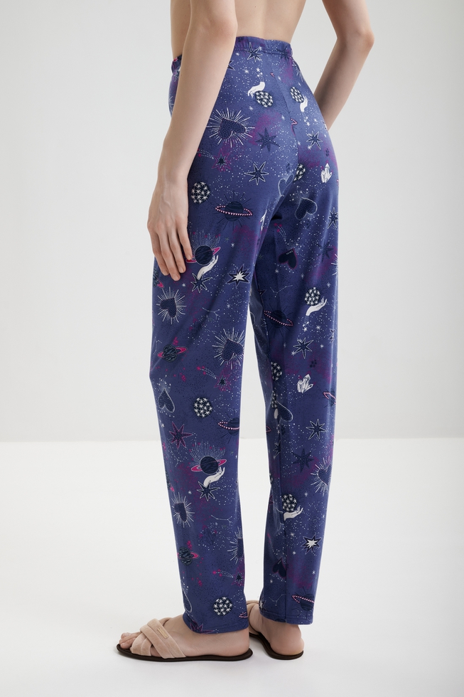 Женская хлопковая пижама с брюками 7