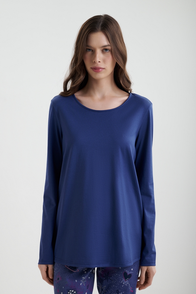 Женская хлопковая пижама с брюками 3