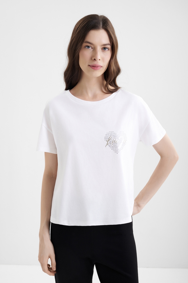  Женская хлопковая футболка  1