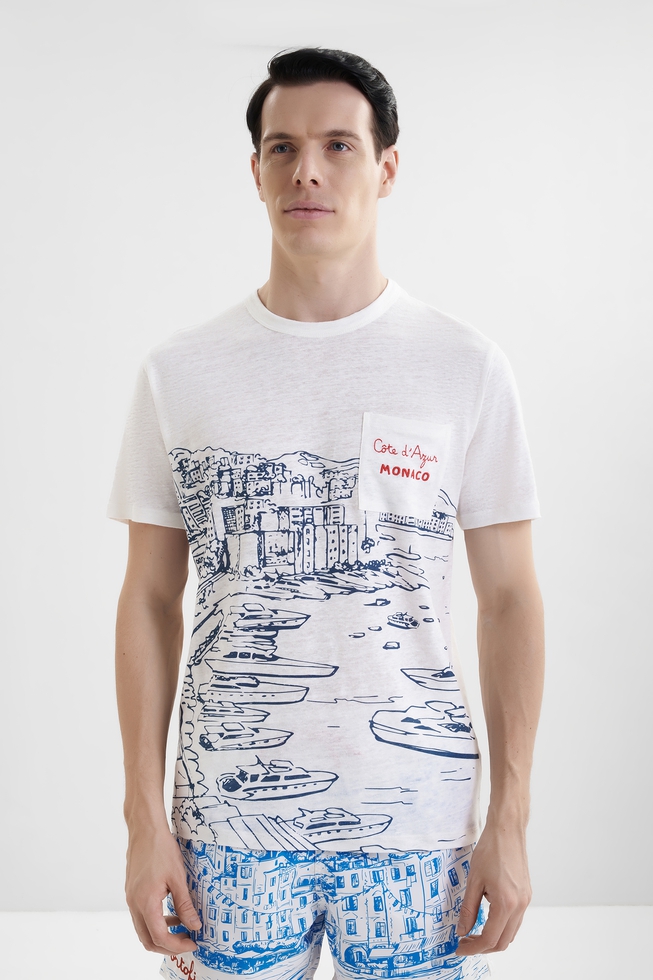 Мужская льняная футболка 1