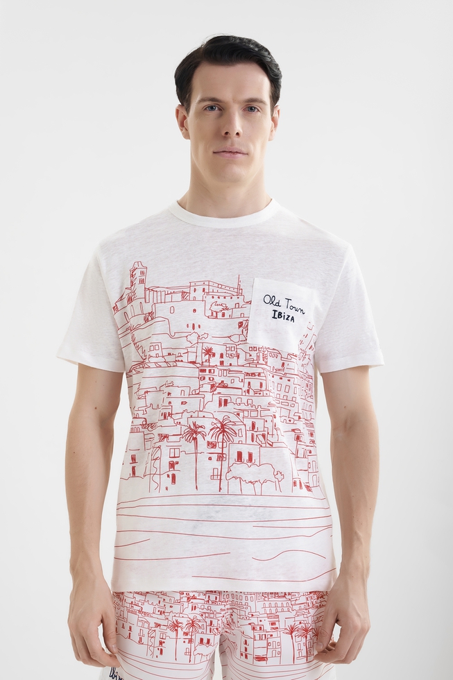 Мужская льняная футболка 1