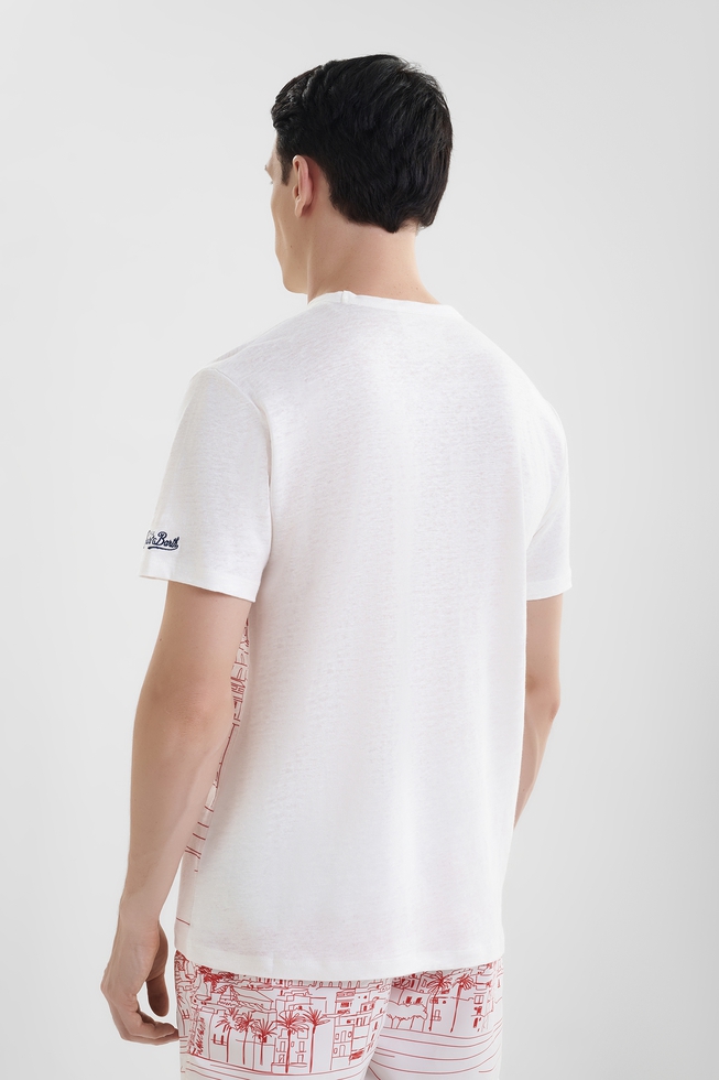 Мужская льняная футболка 2